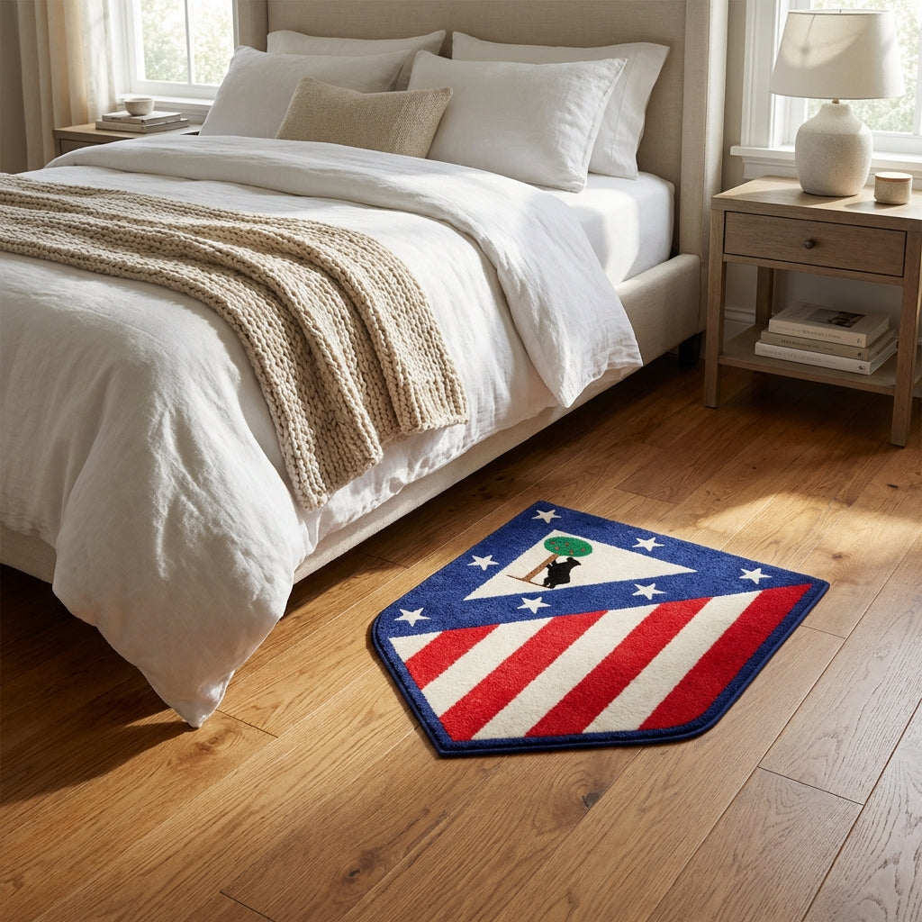 Club atlético de Madrid Logo Rug