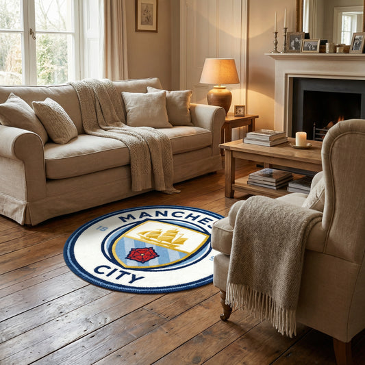 Manchester City FCยฎ Logo Rug