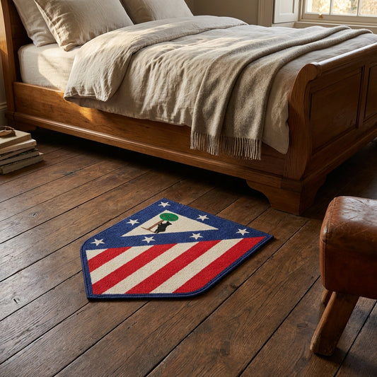 Club atlético de Madrid Logo Rug
