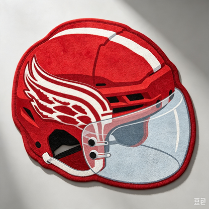 Detroit Red Wings Helmet Rug