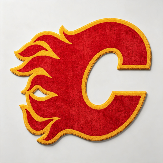 Calgary Flames Logo Rug