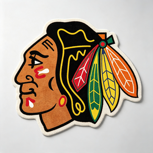 Chicago Blackhawks Logo Rug