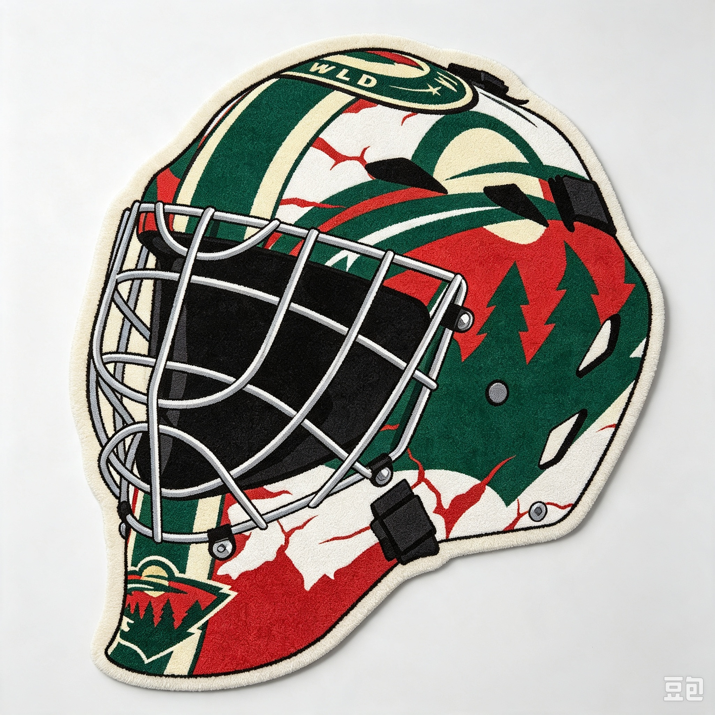 Minnesota Wild Goalie Helmet Rug