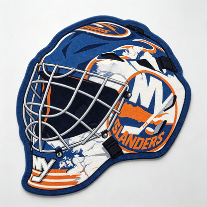New York Islanders Goalie Helmet Rug