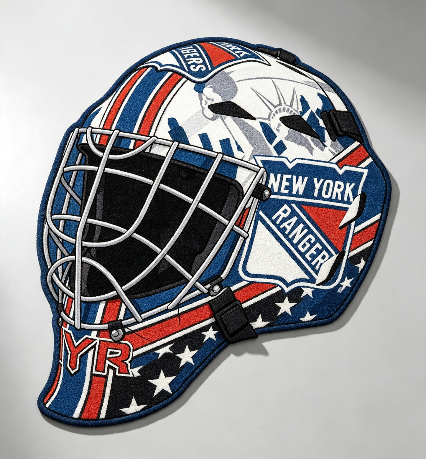 New York Rangers Goalie Helmet Rug