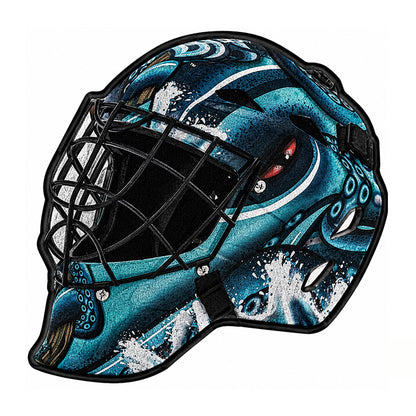 Seattle Kraken Goalie Helmet Rug